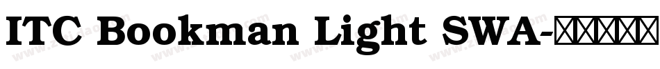 ITC Bookman Light SWA字体转换